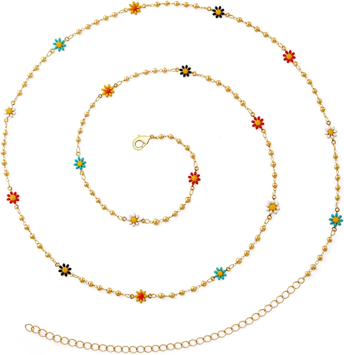 TOBENY 27.5/33.5/40 Inches Waist Belly Chains for the Waist for Women 14K Gold Plated Belly Chains for Women plus Size Body Chain for Women Teens Apparel & Accessories > Jewelry > Body Jewelry TOBENY A 39.3 Inches