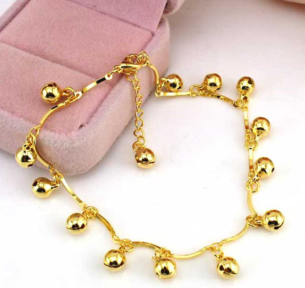 Rosary Bracelet Barefoot Bells Women Foot Bracelet Ankle Jewelry Beach Sandal Anklet - Ankle Bracelets for Women Teen Girls Jewelry Gifts (Gold, One Size) Apparel & Accessories > Jewelry > Anklets Generic