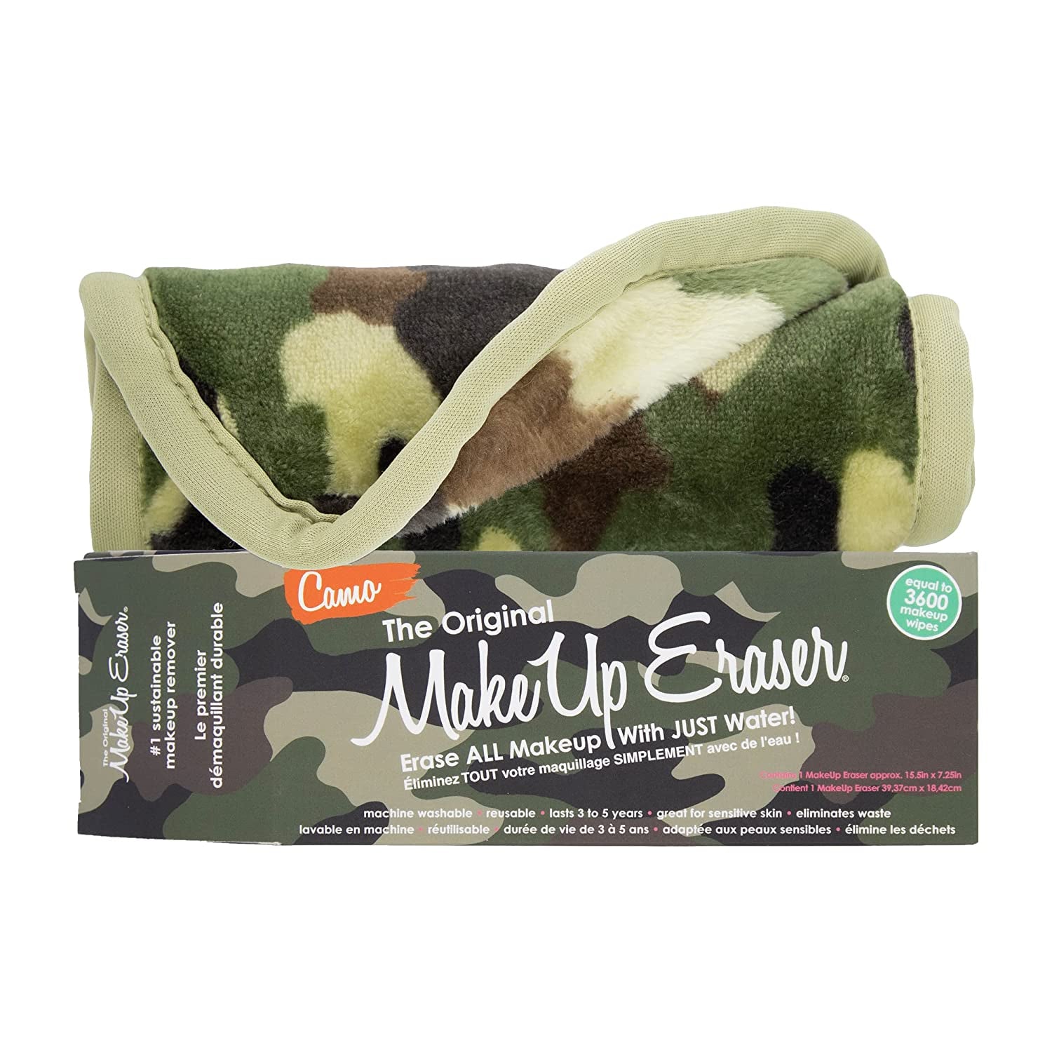 Makeup Eraser, Erase All Makeup with Just Water, Including Waterproof Mascara, Eyeliner, Foundation, Lipstick and More Health & Beauty > Personal Care > Cosmetics > Cosmetic Tools > Makeup Tools Makeup Eraser Camouflage