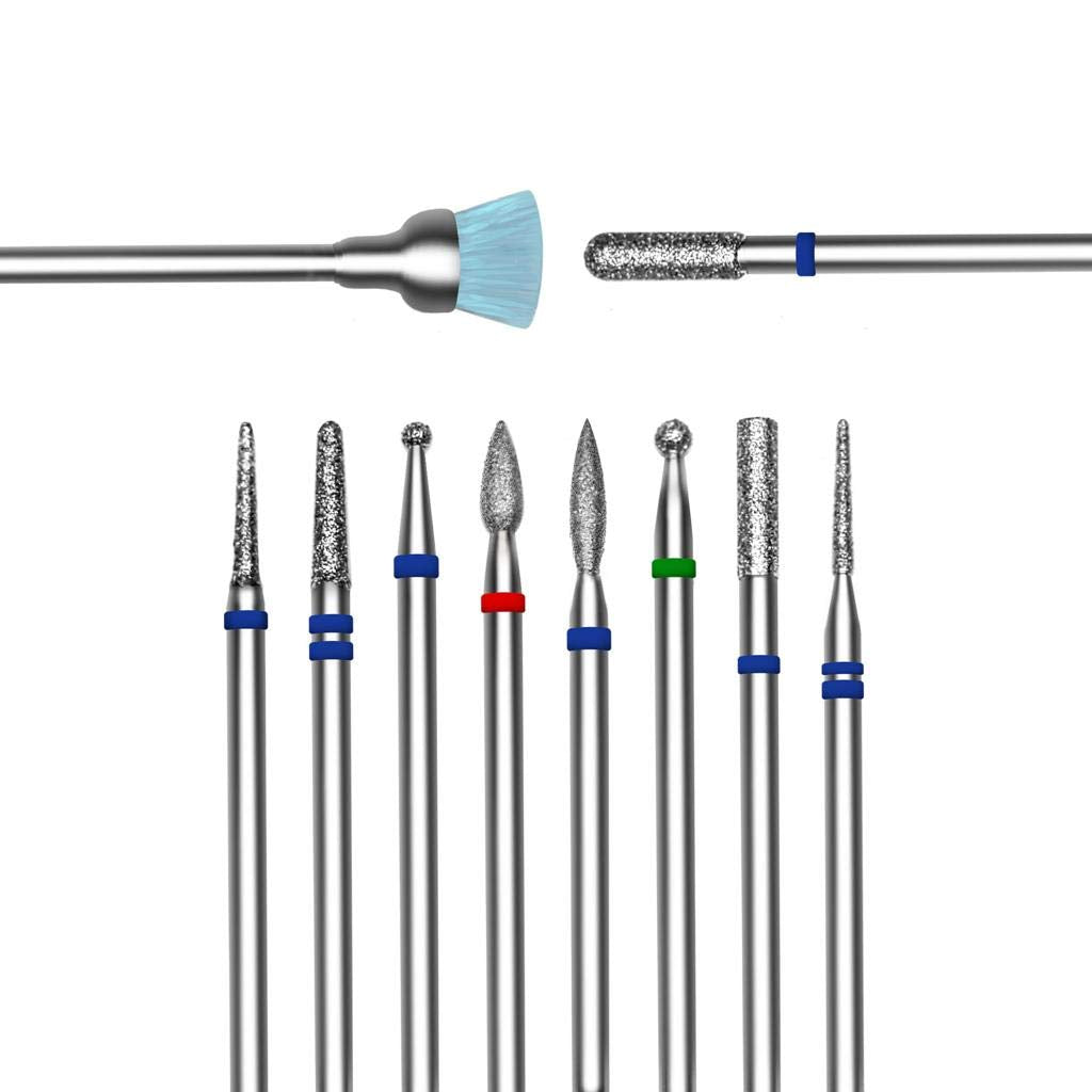 Elle Breeze 10 Pcs Diamond Nail Drill Bits Set for Acrylic Nail Professional Cuticle Drill Bit Manicure Tool for Home Salon Spa Health & Beauty > Personal Care > Cosmetics > Cosmetic Tools > Nail Tools Elle Breeze