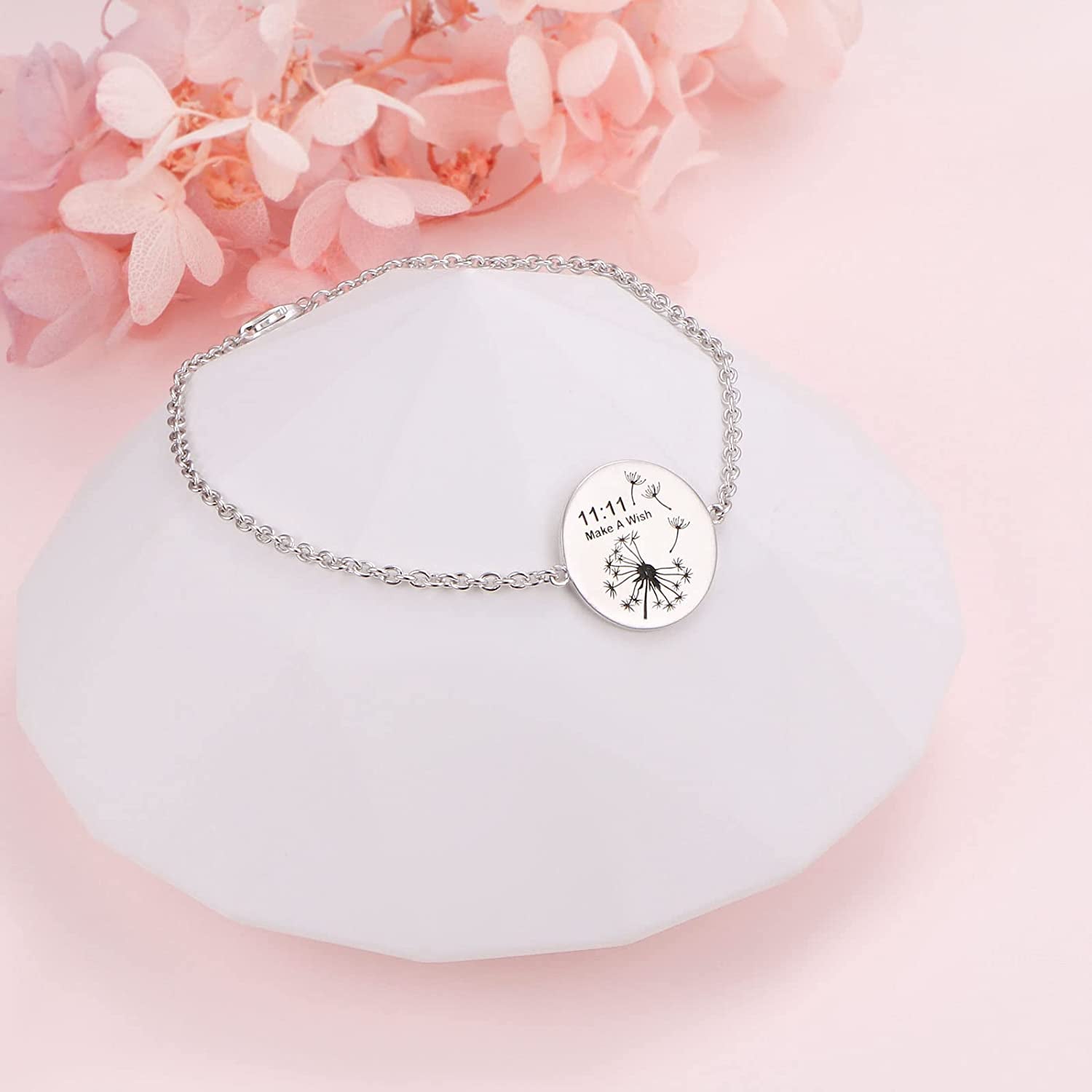 Dandelion Earrings Drop Earrings/Adjustable Ring 925 Sterling Silver Dangle Earrings for Women Apparel & Accessories > Jewelry > Anklets Yearace