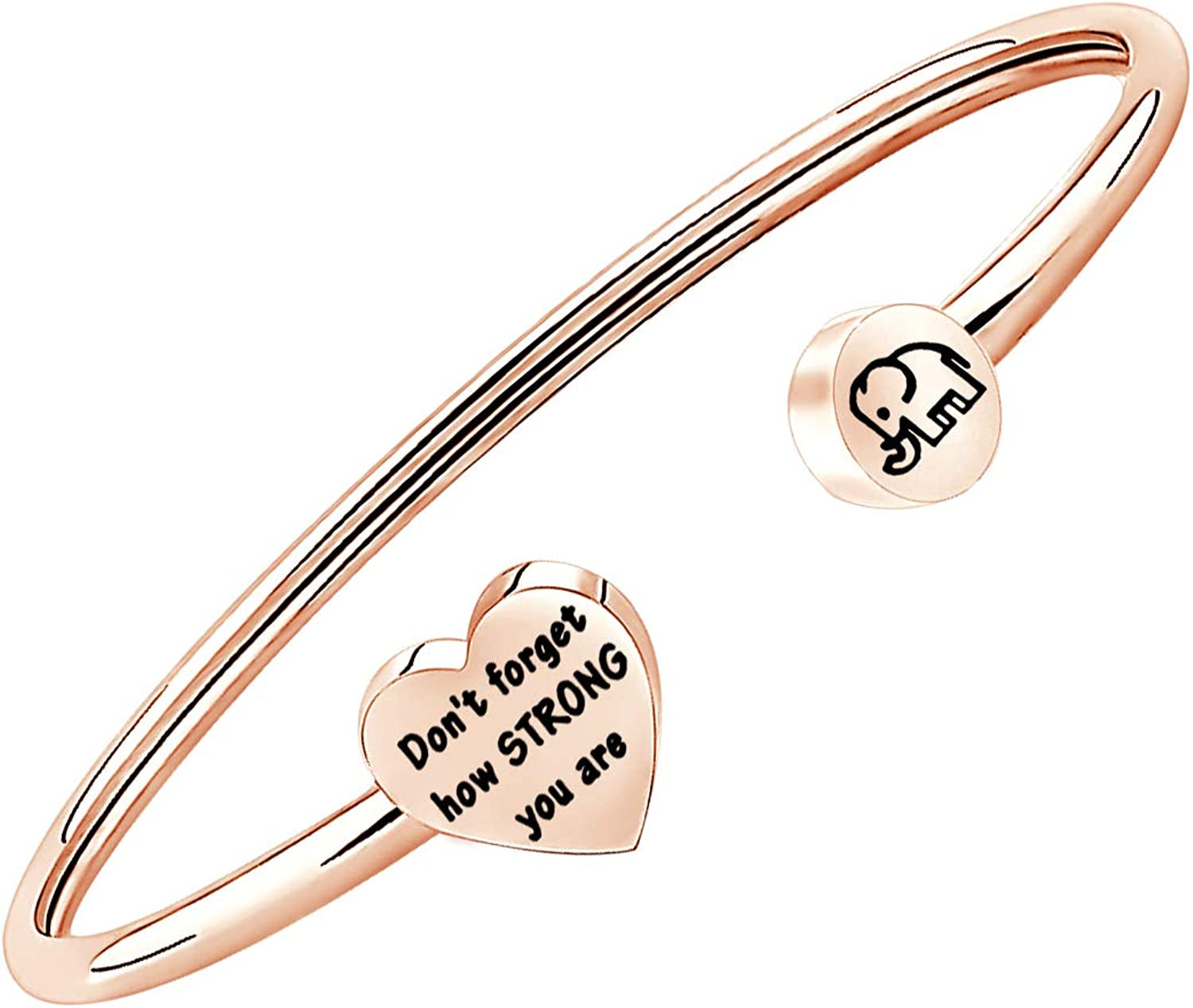 MYOSPARK Elephant Keychain Don'T Forget How Strong You Are Inspirational Gift for Graduate Elephant Lovers Apparel & Accessories > Jewelry > Necklaces MYOSPARK Elephant Don't Tb-rg