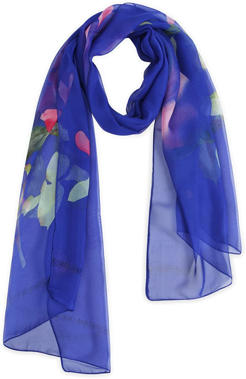 E-Clover Women Soft Floral Print Shawl Chiffon Sheer Scarf Apparel & Accessories > Clothing Accessories > Scarves & Shawls E-Clover