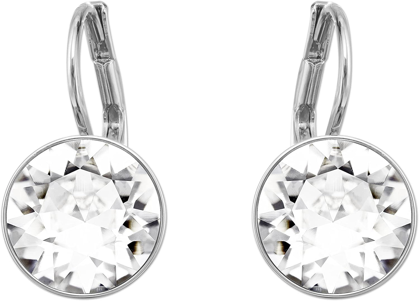 Swarovski Authentic Bella Rhodium Plated Charming White Pierced Mini Earrings Apparel & Accessories > Jewelry > Earrings Swarovski