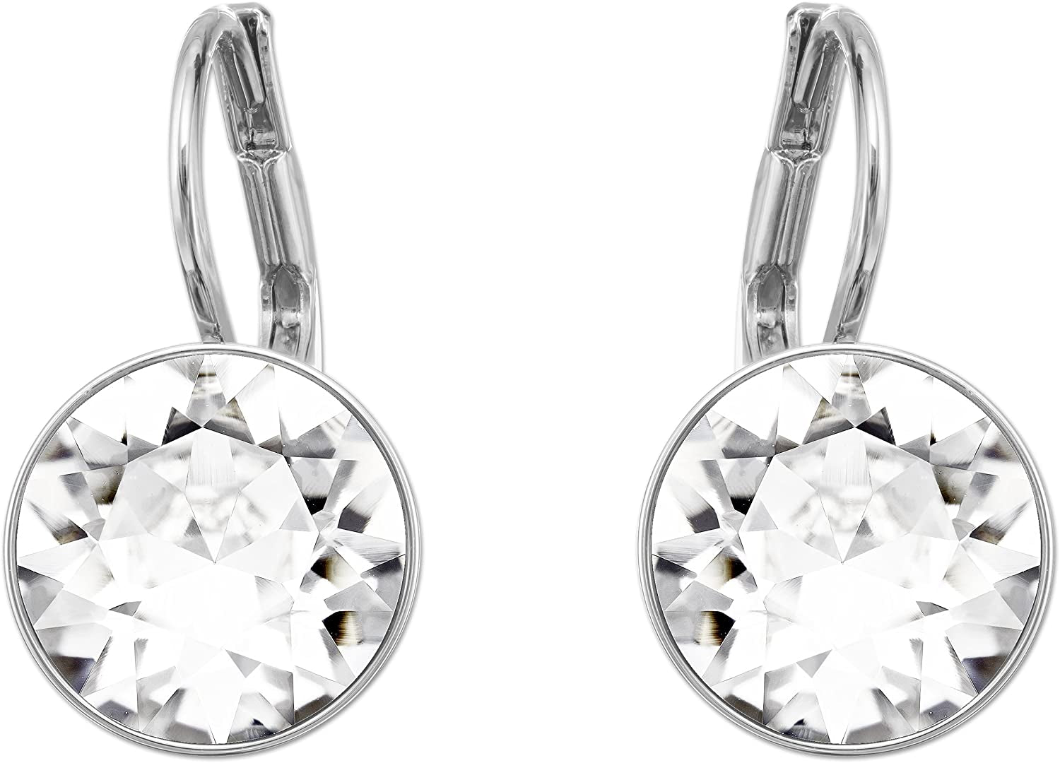 Swarovski Authentic Bella Rhodium Plated Charming White Pierced Mini Earrings Apparel & Accessories > Jewelry > Earrings Swarovski