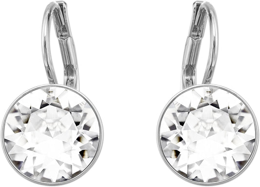 Swarovski Authentic Bella Rhodium Plated Charming White Pierced Mini Earrings Apparel & Accessories > Jewelry > Earrings Swarovski