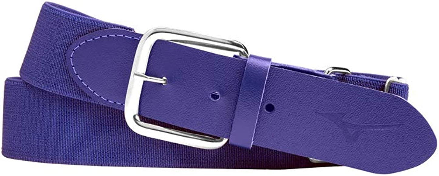 Mizuno Classic Elastic Baseball/Softball Belt | Youth and Adult Apparel & Accessories > Clothing Accessories > Belts Mizuno Purple Youth OSFM