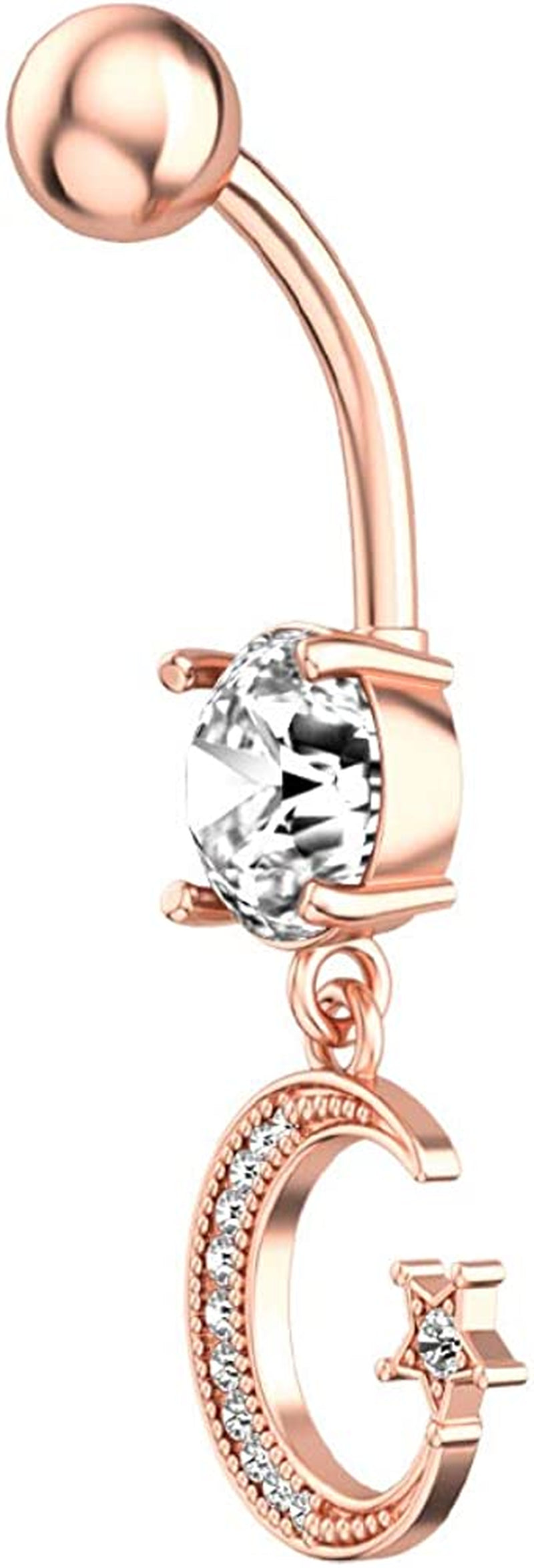 NASAMA 14G Stainless Steel Belly Button Rings for Girls Women CZ Navel Body Piercing Jewelry Apparel & Accessories > Jewelry > Body Jewelry Yiwu lianmu electronic commerce Co.,Ltd