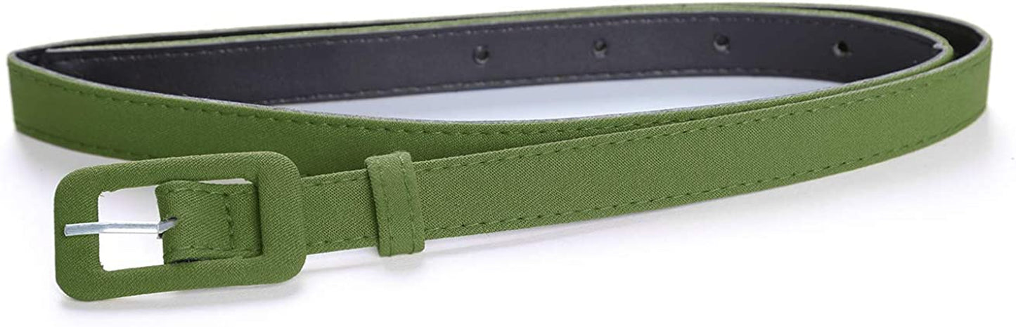 MUXXN Womens Belt- Solid Color Basic Belt for Casual Formal Dress or Jeans Apparel & Accessories > Clothing Accessories > Belts MUXXN Olive Green Large
