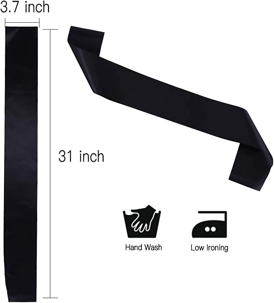 Garma 12 Pieces Blank Satin Sashes Plain Sashes for Wedding Party Decoration and DIY Accessory - Make Your Own Sash Apparel & Accessories > Clothing Accessories > Sashes Garma