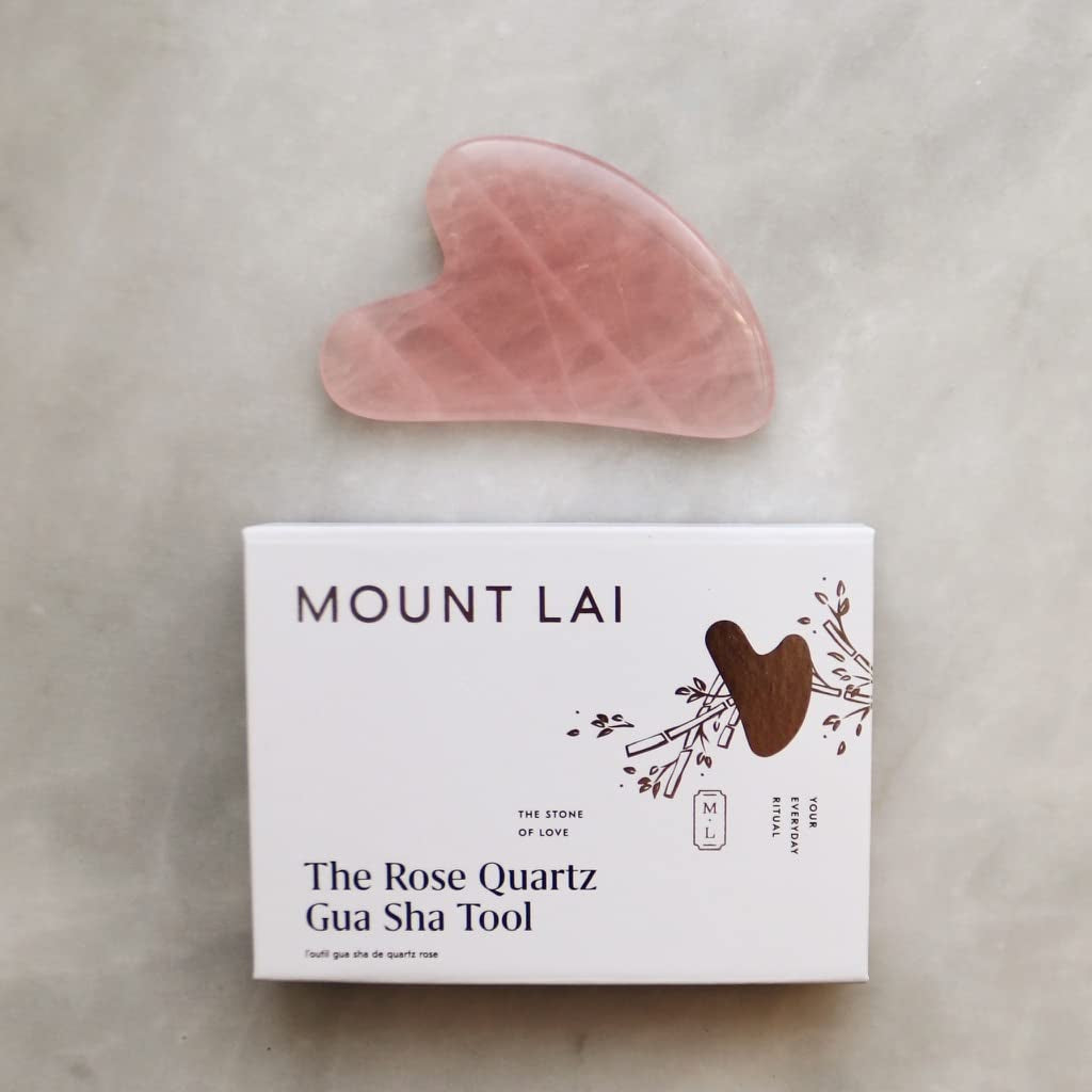 Mount Lai - the Rose Quartz Gua Sha Facial Lifting Tool | Gua Sha to Sculpt Facial Features + Release Tension Health & Beauty > Personal Care > Cosmetics > Cosmetic Tools > Skin Care Tools Mount Lai