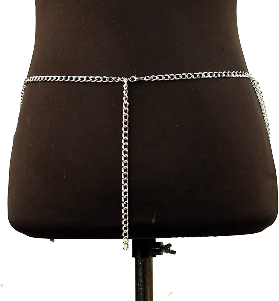 CHRAN Tassels Belly Body Chain Silver Waist Chain Body Jewelry Apparel & Accessories > Jewelry > Body Jewelry CHRAN