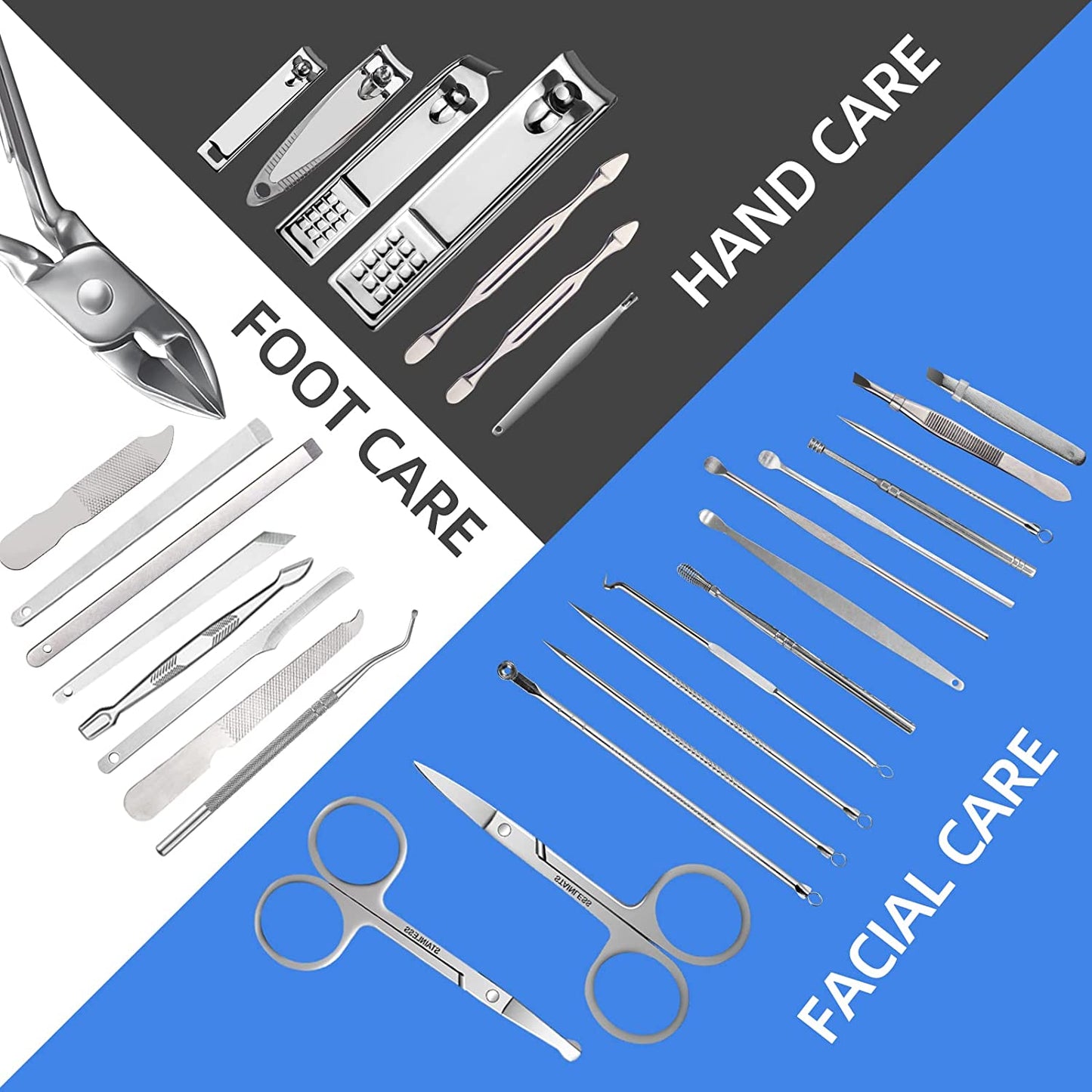 Manicure Set 30 in 1 Nail Clipper Set,Redflow Nail Clippers,Fingernail & Toenail Clippers,Manicure Tools,Pedicure Tools,Suitable for Travel Manicure Kit,Nail Set Kit with Everything Profe (Black) Health & Beauty > Personal Care > Cosmetics > Cosmetic Tools > Nail Tools RedFlow
