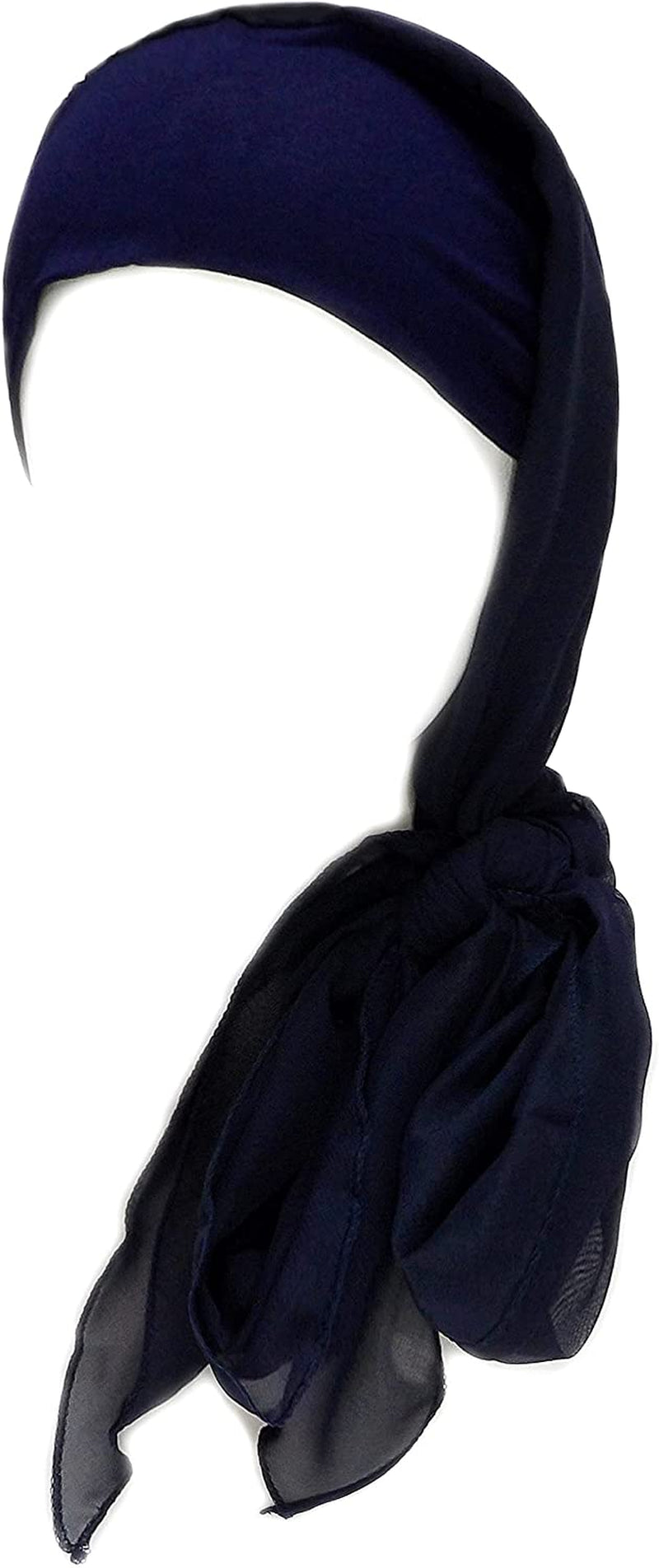 Headwear for Women Sleep Beanie Head Scarf for Bald Wraps Cancer Hats Turbans Apparel & Accessories > Clothing Accessories > Headwear Gragengs Plain Navy