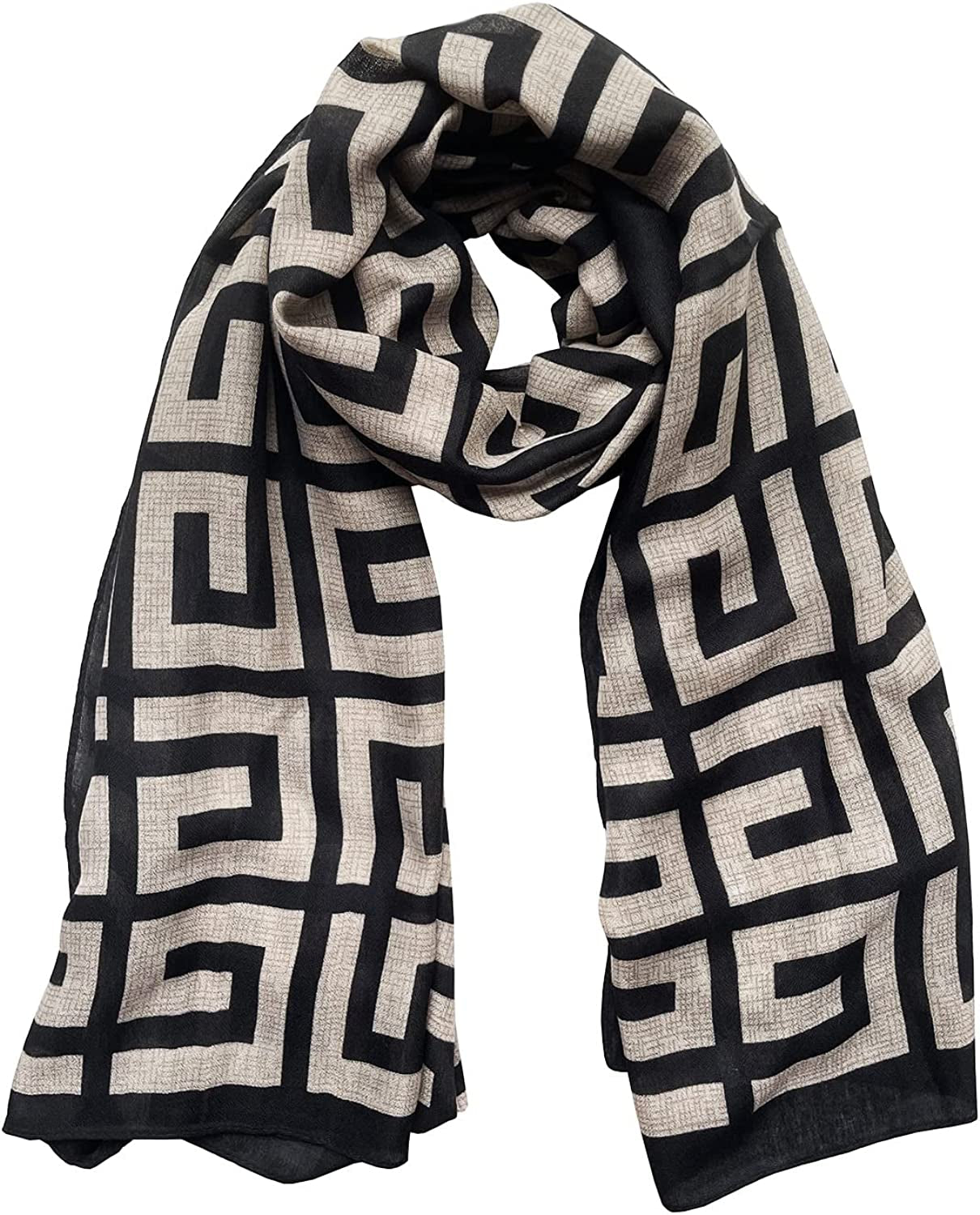 JERLA Women'S Scarves Lady Light Soft Fashion Solid Scarf Wrap Shawl Plaid Scarf Apparel & Accessories > Clothing Accessories > Scarves & Shawls JERLA Black 2