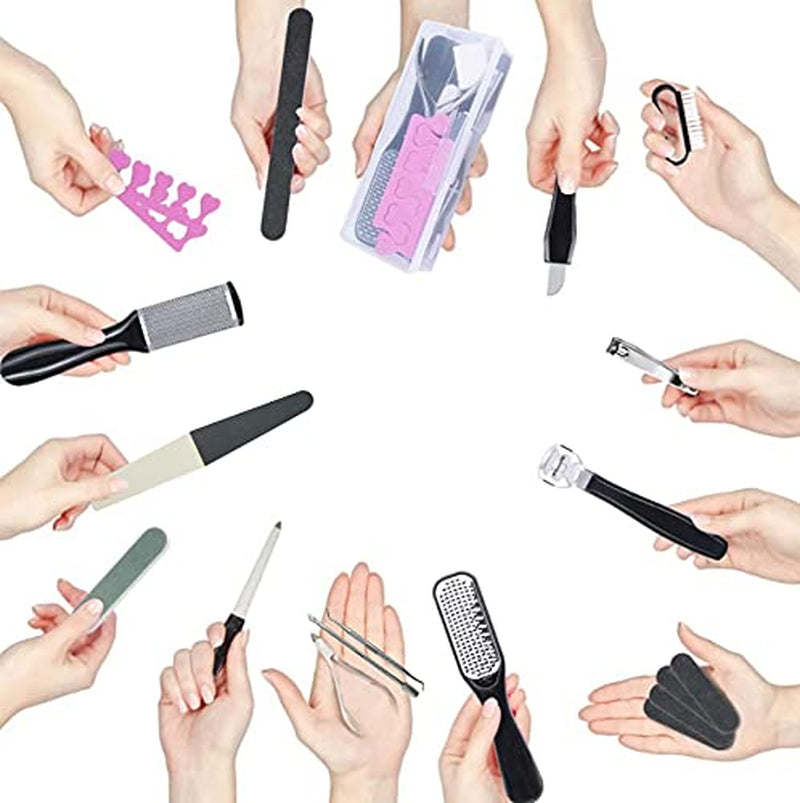 Nado Care Pedicure Kit Professional Foot Scrubber Pedicure Foot Soak 23 in 1 Stainless Steel Foot Care Kit Foot Rasp Dead Skin Remover Pedicure Kit for Men Women Best Gift Health & Beauty > Personal Care > Foot Care Nado care