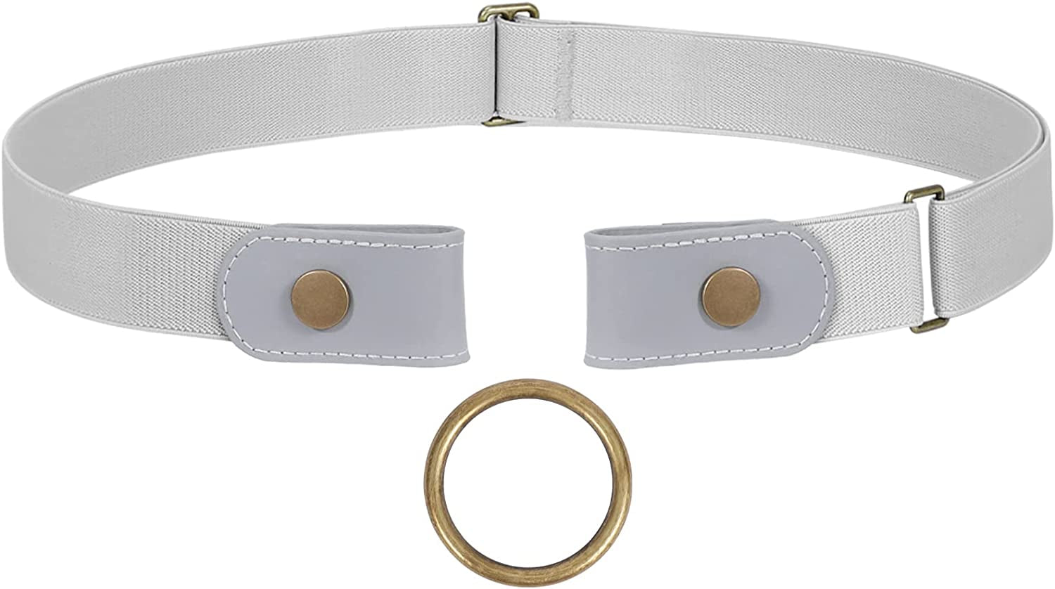 No Buckle Elastic Stretch Belts for Men and Women, Comfortable Invisible Belts for Jeans Pants Apparel & Accessories > Clothing Accessories > Belts SUOSDEY N-grey S--M:Waist size 24''-34''