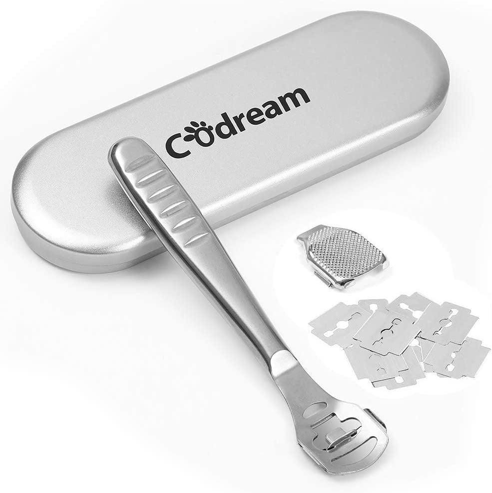 Codream Pedicure Callus Shaver Foot File Care Hard Skin Remover Callus Shaver Sets with Case, Foot File Heads & 10 Replacement Blade Health & Beauty > Personal Care > Foot Care Codream