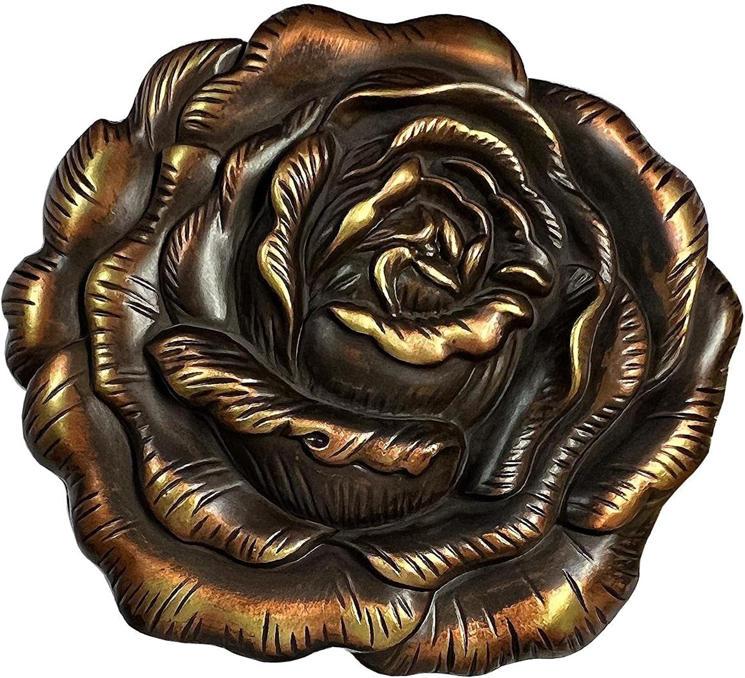 Rose Heart Flower Rhinestone Replacement Belt Buckle Fits 1-1/2"(38Mm) Belt Strap-Multi-Style Options Apparel & Accessories > Clothing Accessories > Belt Buckles Belts.com Type Buckle J - Ha0064-copper Brass 1-1/2"