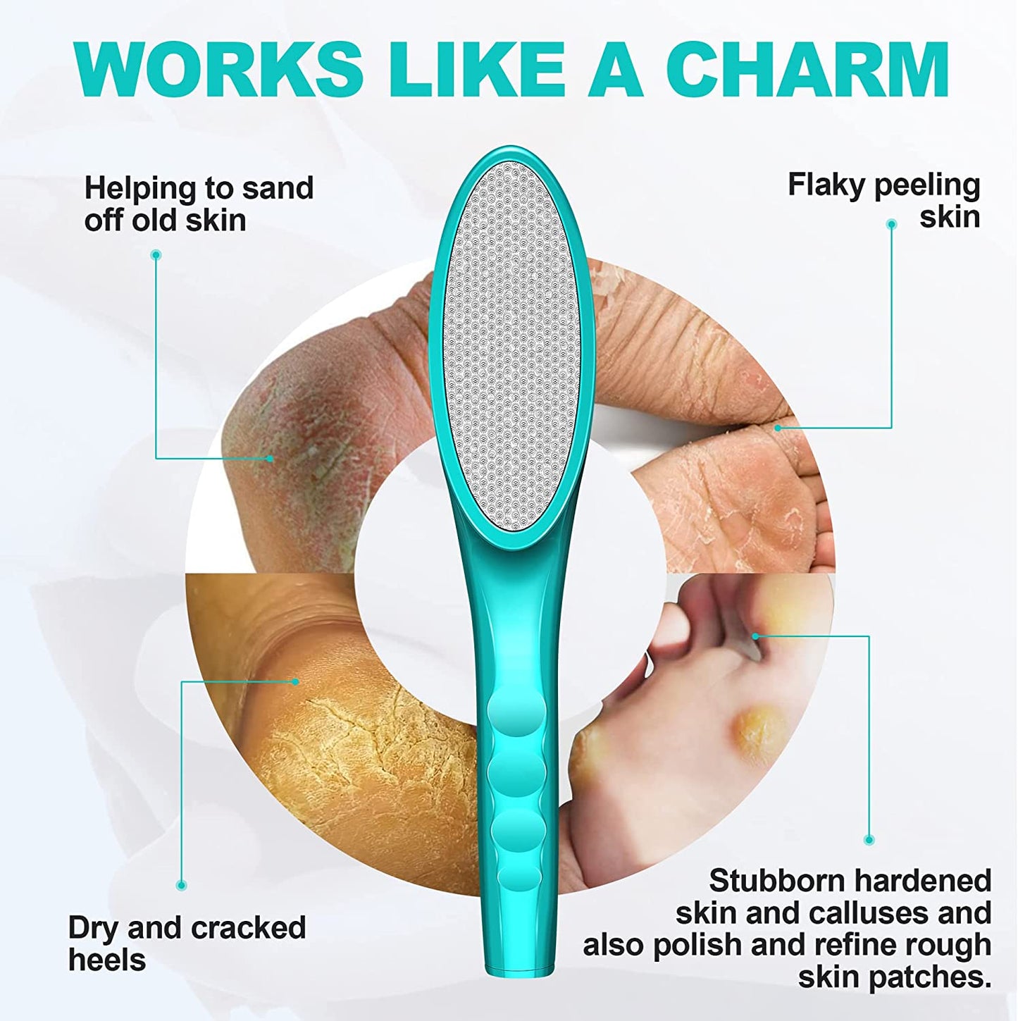 DALLEAN Pedicure Rasp Foot File Pedicure File Callus Remover Best Foot Care File Can Be Used on Both Dry and Wet Feet No Risk of Injury Pedi File Was Life Changing, B-Blue Health & Beauty > Personal Care > Foot Care DALLEAN