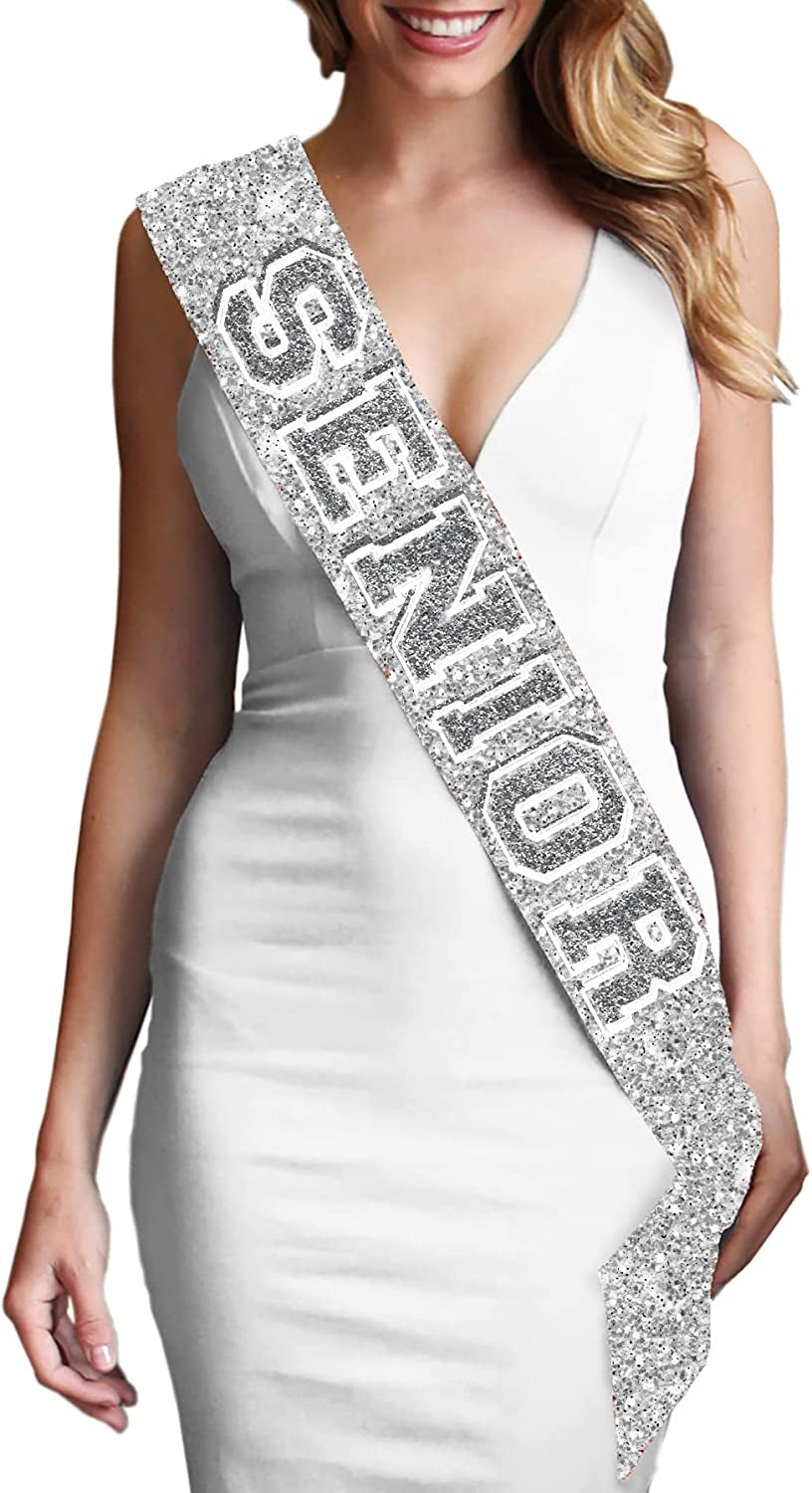 Senior Sash - Senior Night Party Decorations - Senior 2023 Party Sports Event Sash Cheer Dance Team Apparel & Accessories > Clothing Accessories > Sashes RhinestoneSash