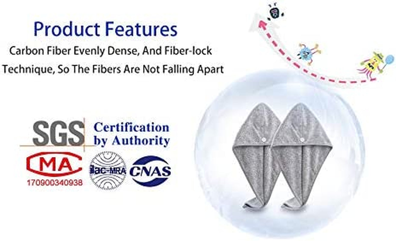 Ultra-Fine Microfiber Hair Drying Towels Thicken Cap with Button - Hair Towel Original Magic Instant Hair Dry Wrap for Women Super Absorbent Quick-Drying Hair Care Cap, 2 Pack 25.6 X 10.2In(2 Grey) Health & Beauty > Personal Care > Hair Care pocova
