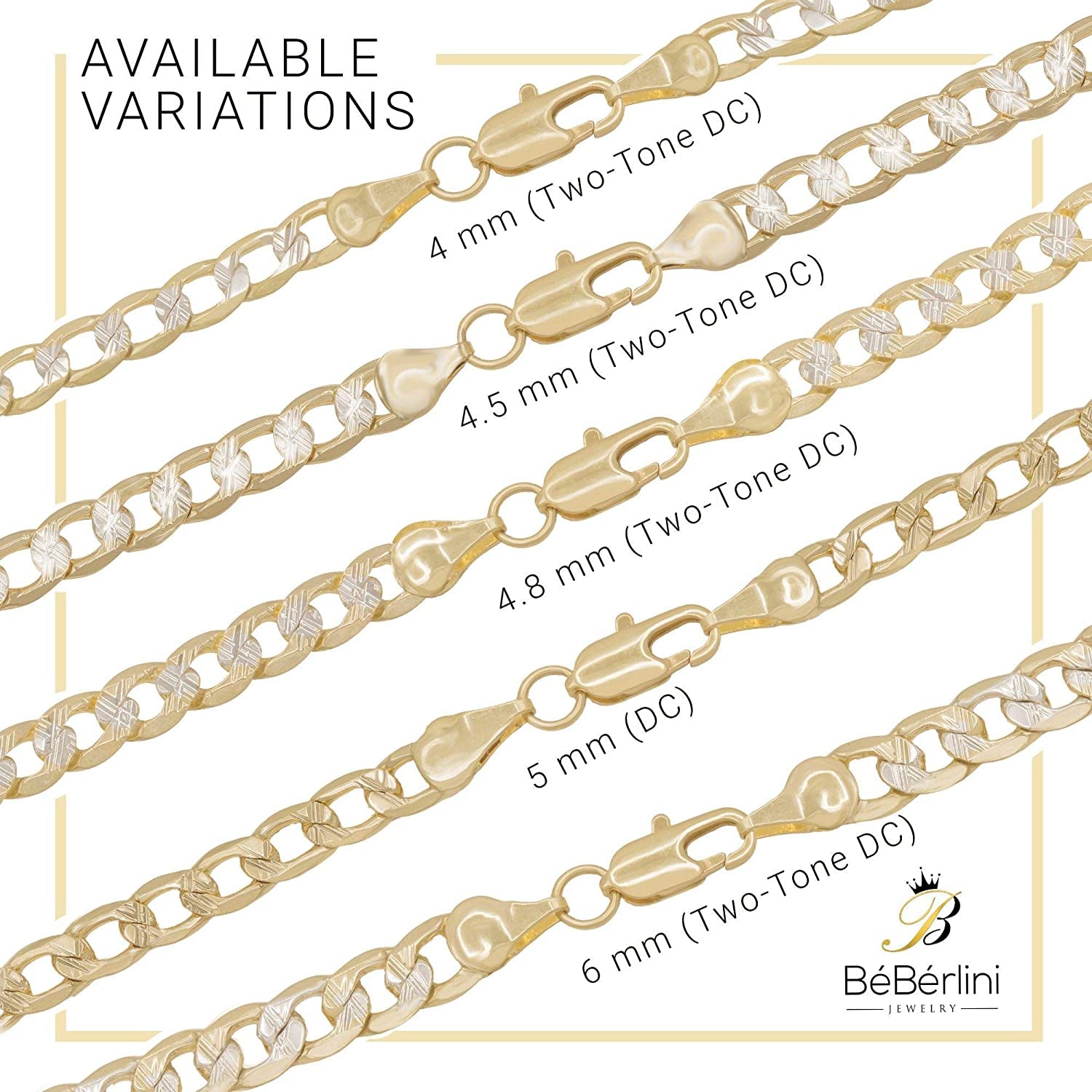 BEBERLINI Cuban Link 14K Gold Filled Diamond Cut Anklet Curb Foot Chain Bracelet Fashion Jewelry Gifts for Women Teen Girls Length 10'' Apparel & Accessories > Jewelry > Anklets BéBérlini