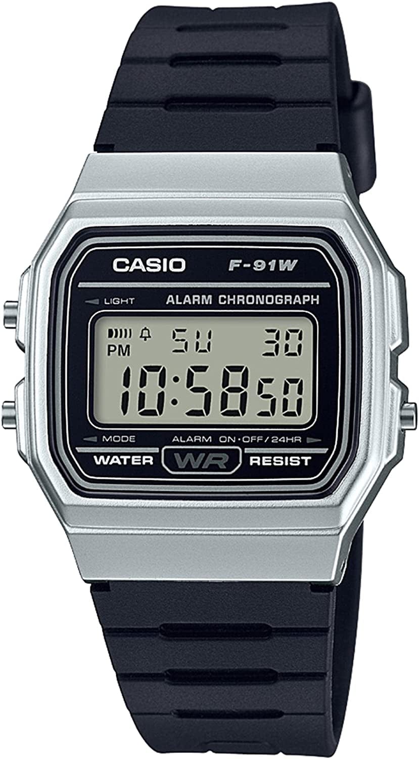 F91W-1 Classic Resin Strap Digital Sport Watch White