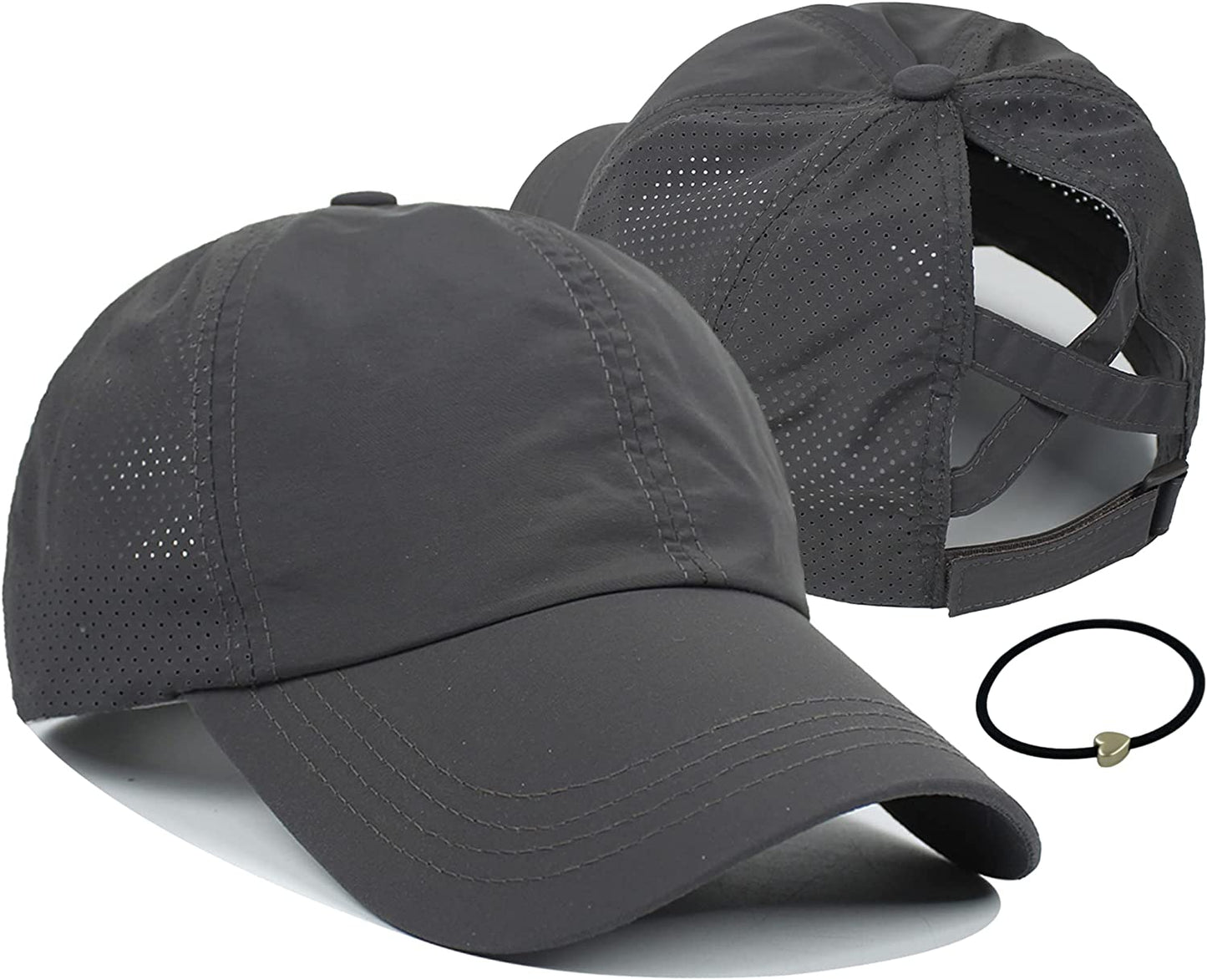 Mukeyo Womens Criss Cross Ponytail Baseball Cap Adjustable Messy High Bun Ponycap Quick Drying Hat Apparel & Accessories > Clothing Accessories > Hats KYLIE MAX