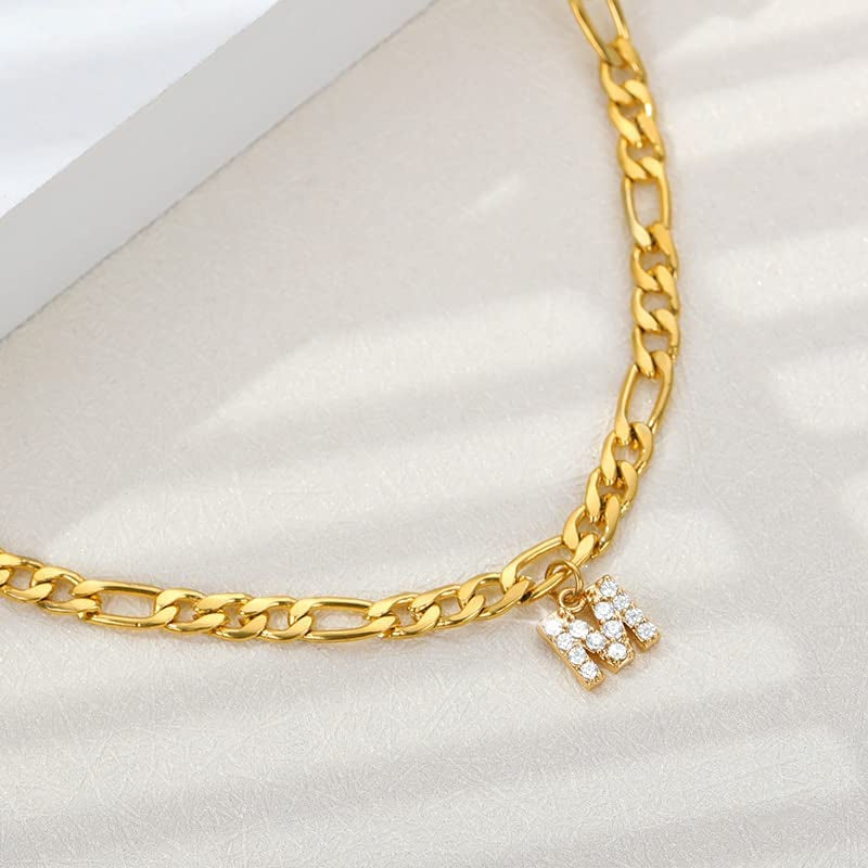 SPRING YOW Letter Ankle Bracelet Anklet Fashion Anklets for Women Zircon Initial Anklet Women Birthday Jewelry - Silver - D Apparel & Accessories > Jewelry > Anklets Generic