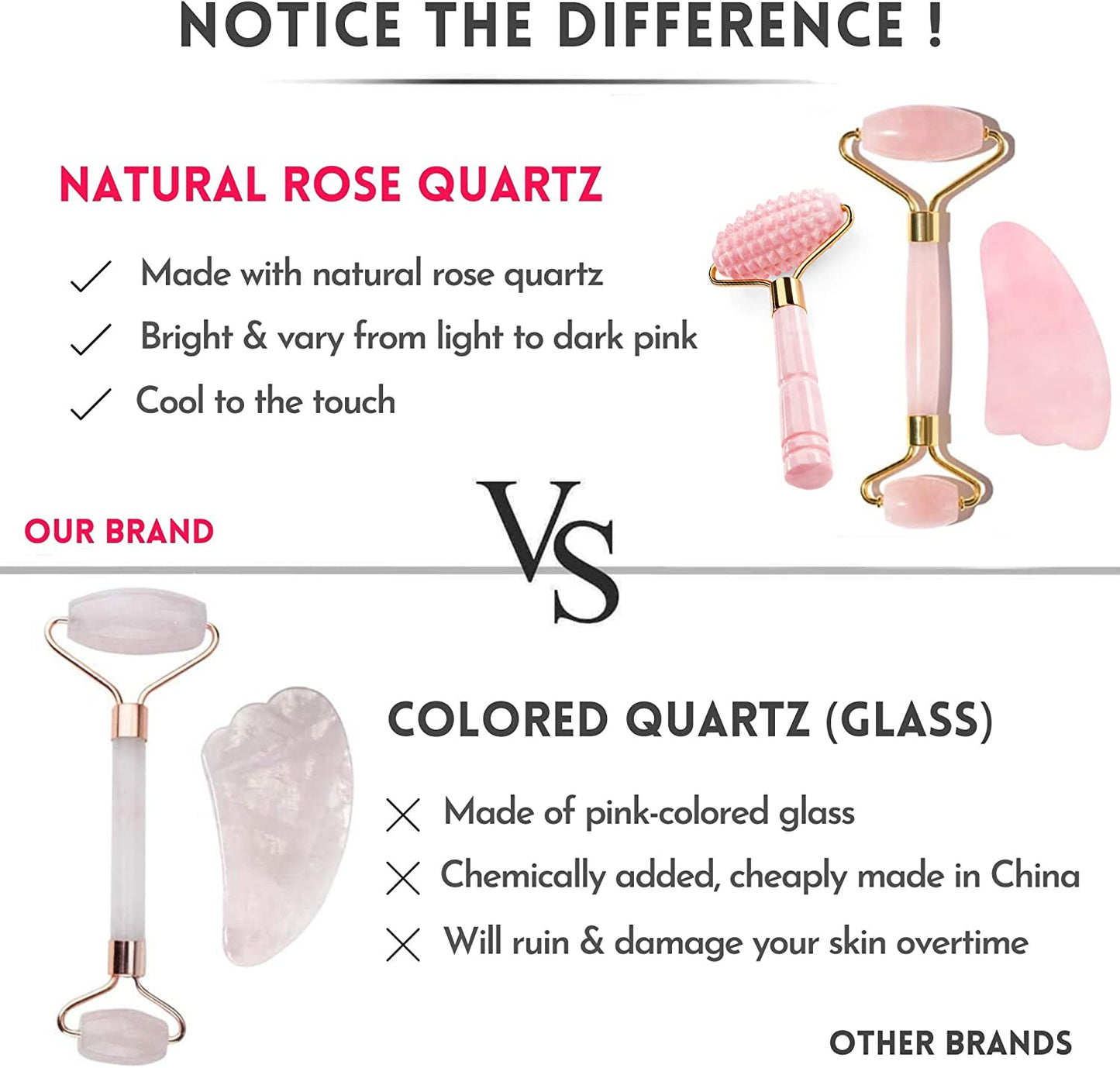 Pink Jade Roller and Gua Sha Set. Rose Quartz Roller with Eye Massager, Jade Gua Sha, Ridged Roller Massager. Jade Roller for Face Real Jade 100% Jade Stone Roller. Warm Facial Massager or Ice Roller Health & Beauty > Personal Care > Cosmetics > Cosmetic Tools > Skin Care Tools MoValues