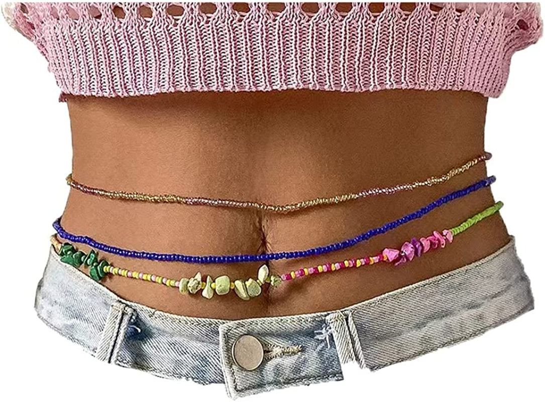 Butterfly Waist Chain with Crystals Gold Sexy Belly Chains Rhinestone Adjustable Beach Bikini Body Chain for Women Girls Stomach Jewelry Chain Summer Beach Bikini Belly Chains Rave Jewelry Gift Apparel & Accessories > Jewelry > Body Jewelry INLOLLY Unique Stone
