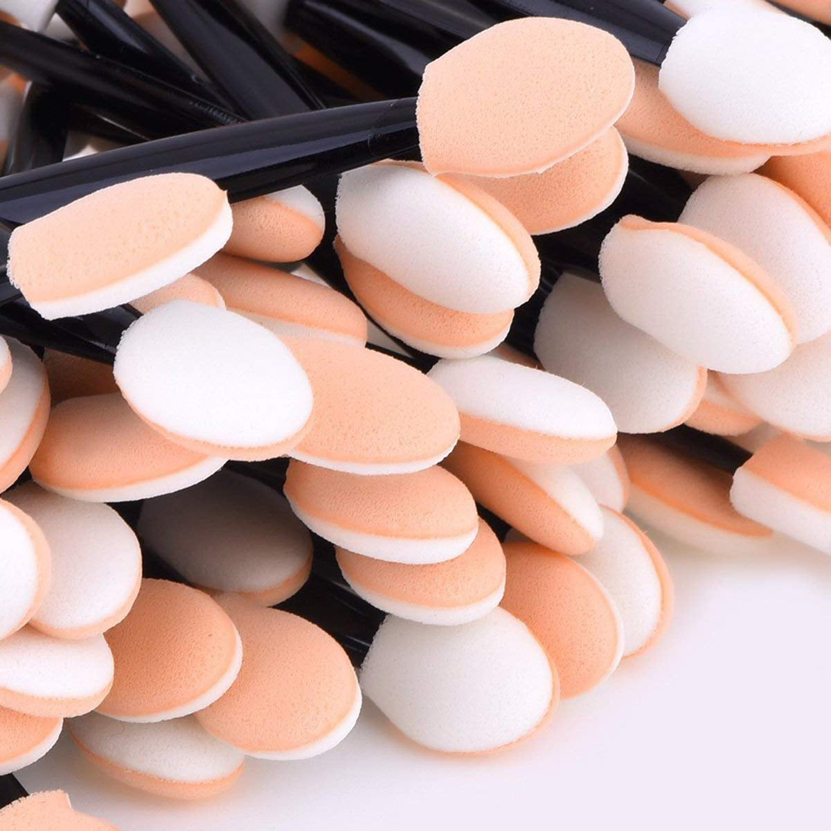 Onwon 100 Pcs Disposable Dual Sided Eyeshadow Brush, Double Ended Sponge Applicator Oval Tipped Eyeliner Brush Makeup Brush Tool Health & Beauty > Personal Care > Cosmetics > Cosmetic Tools > Makeup Tools Onwon