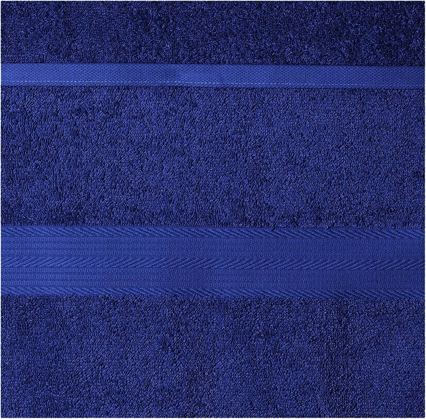 Fade-Resistant Cotton Bath Towel - 4-Pack, Navy Blue