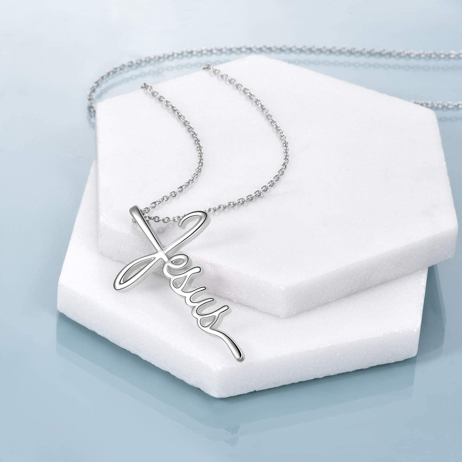 Faith Cross Necklace Jesus Religious Jewelry Gifts for Women