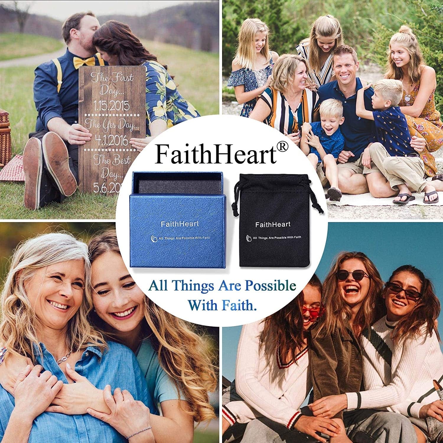 Faithheart Triple Moon Goddess Necklace Stainless Steel/18K Gold Plated Wiccan Jewelry for Women with Delicate Packaging Personalized Custom