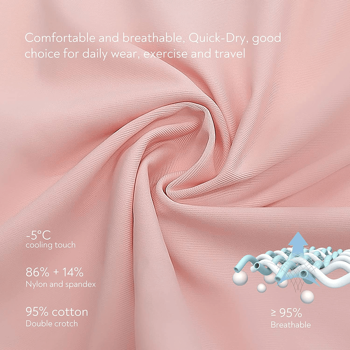 Fallsweet No Show Underwear for Women Seamless High Cut Briefs Mid-Waist Soft No Panty Lines,Pack of 5 Apparel & Accessories > Clothing > Underwear & Socks > Underwear FallSweet