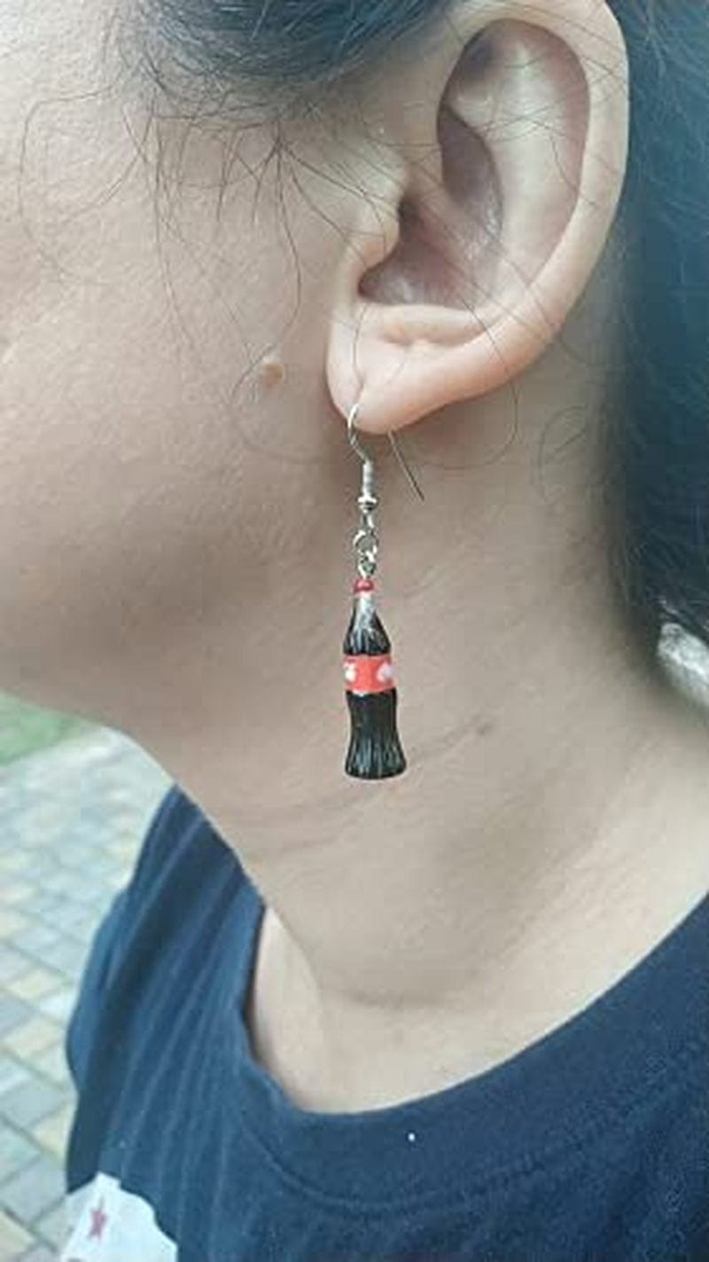 Fashion Creative Simulation Bottle Earrings for Minimalist Women Gift Jewelry