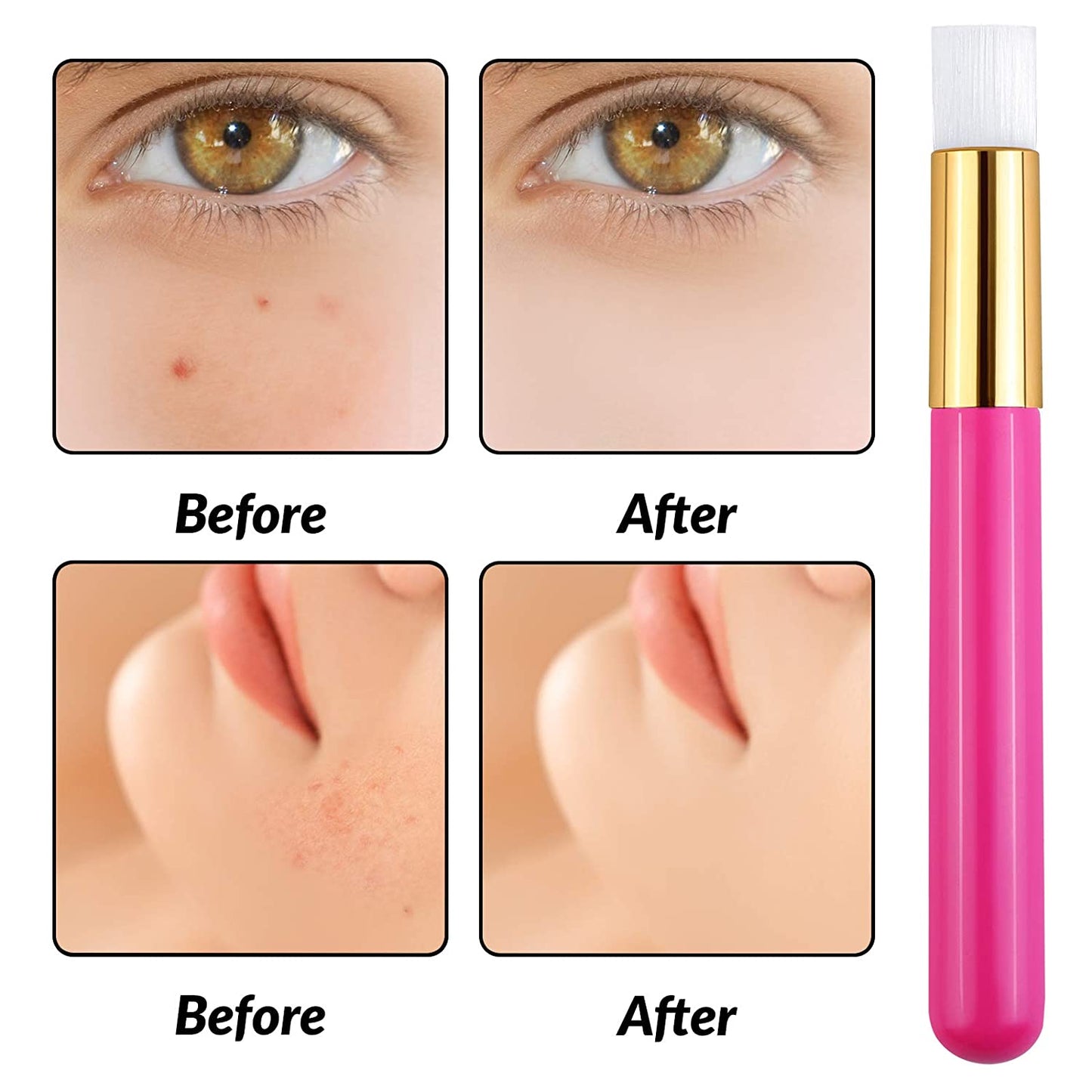Elcoho 20 Pieces Lash Shampoo Brushes Facial Cleansing Brushes Cosmetic Eyelash Extension Peel off Blackhead Brush Remover Tool Cleansing Brush Nose Pore with 50 Eyelash Brushes, Pink-Hot Pink Health & Beauty > Personal Care > Cosmetics > Cosmetic Tools > Makeup Tools ELCOHO