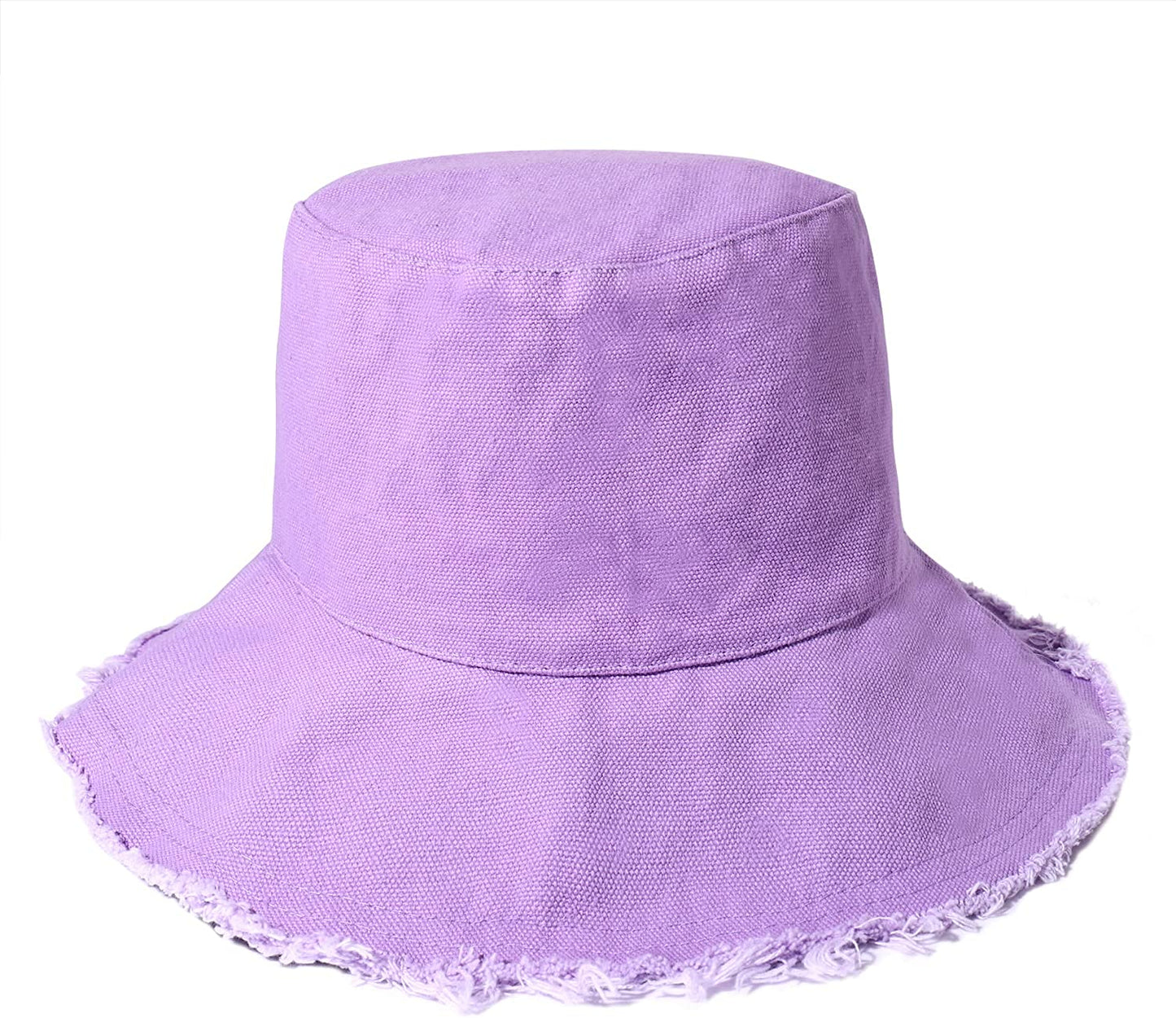 Boderier Sun Hats for Women Summer Casual Wide Brim Cotton Bucket Hat Beach Vacation Travel Accessories Apparel & Accessories > Clothing Accessories > Hats boderier Purple