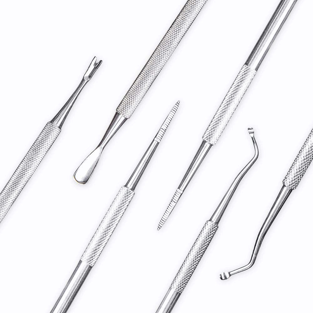 Ingrown Toenail Tool Kit, 3 Pack Stainless Steel Double Sided Pedicure Nail File Lifter Spoon Nail Pusher Cleaner Professional Pedicure Tools Health & Beauty > Personal Care > Cosmetics > Cosmetic Tools > Nail Tools Binzhiruosong