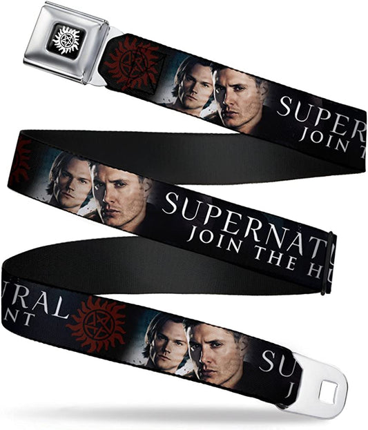 Buckle-Down Seatbelt Belt - Winchester Brothers Faces C/U & Logo - 1.0" Wide - 20-36 Inches in Length Apparel & Accessories > Clothing Accessories > Belts Buckle-Down 1.5" Wide - 24-38 Inches in Length