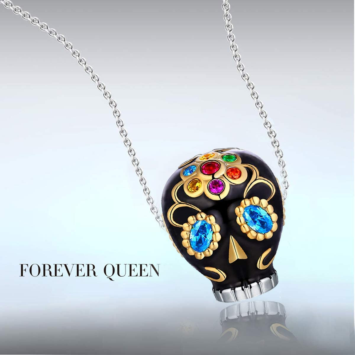 FOREVER QUEEN Halloween Skull Pumpkin Charms 925 Sterling Silver, the Light of Halloween Christmas Charms for Bracelet Necklace Best Halloween Jewelry Gifts for Women Apparel & Accessories > Jewelry > Bracelets FOREVER QUEEN