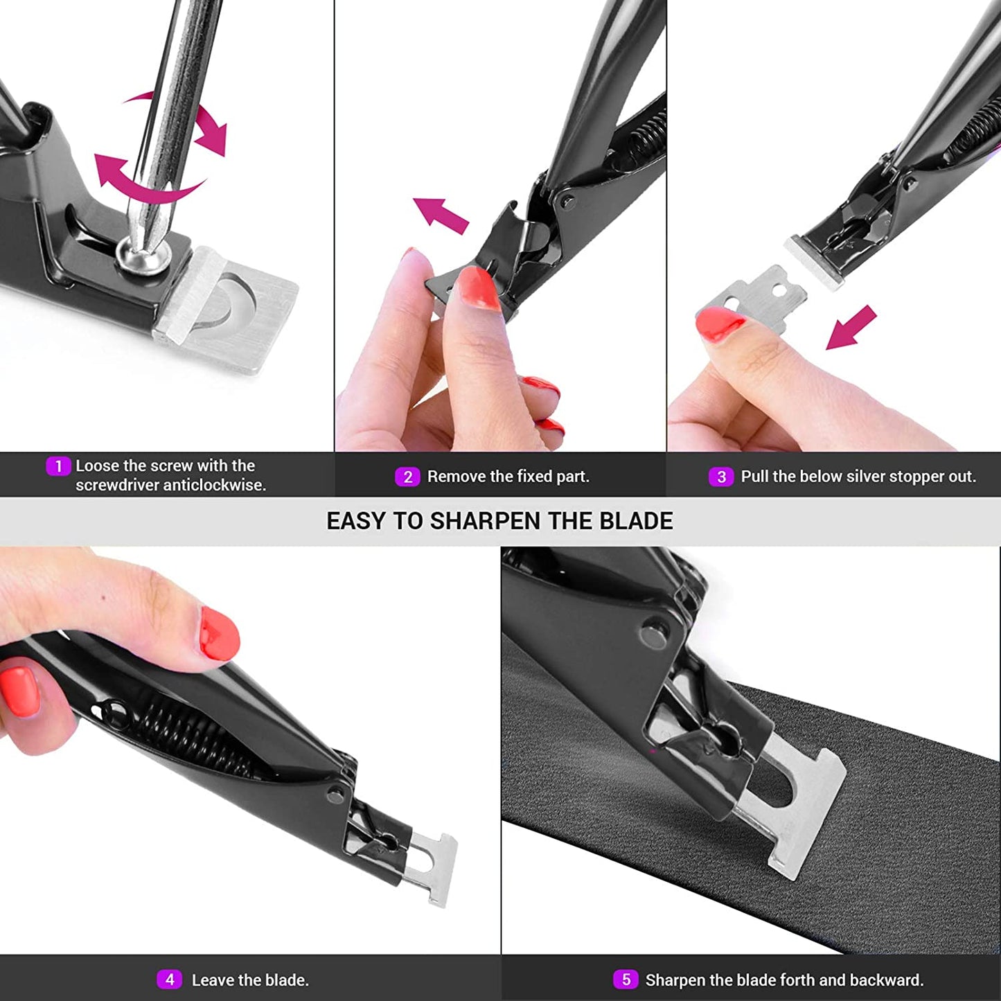 Professional Acrylic Nail Clipper Fake False Nails Tip Cutter Nail Trimmer for Artificial Nail Manicure Pedicure Sharp Rustproof Nail Art Tool Home DIY Use Black Health & Beauty > Personal Care > Cosmetics > Cosmetic Tools > Nail Tools AIRSEE