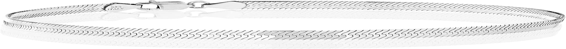 Miabella 925 Sterling Silver or 18Kt Yellow Gold over Silver Italian Solid 3.5Mm Flexible Flat Herringbone Link Chain Anklet Ankle Bracelet for Women, Made in Italy Apparel & Accessories > Jewelry > Anklets Miabella sterling silver Length 10 Inches (Medium)