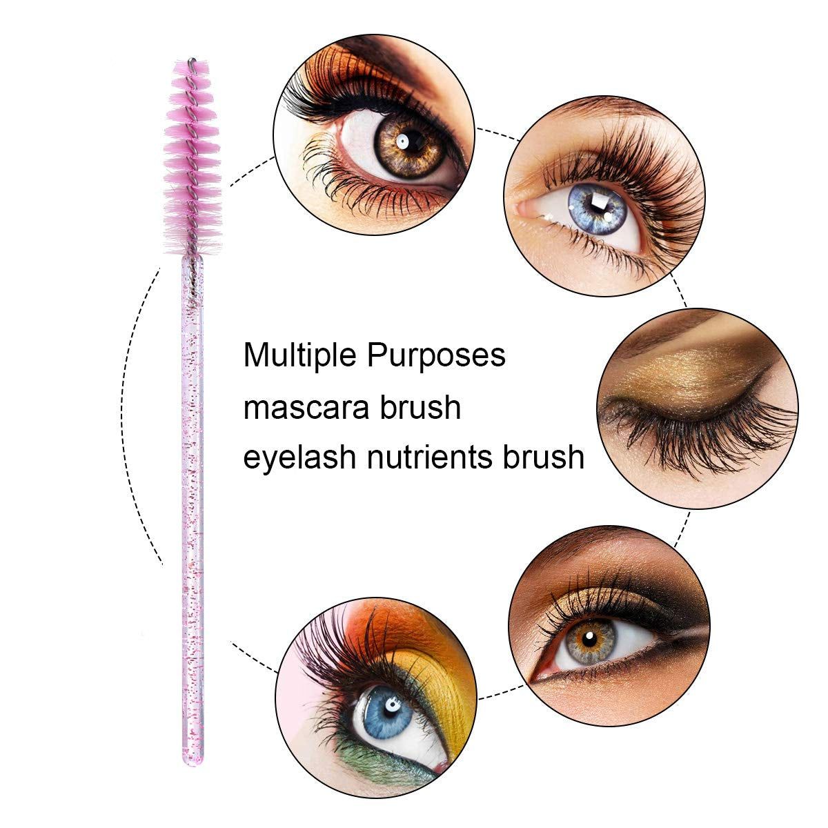 Elisel 100 PCS Disposable Mascara Brushes Crystal Eyelash Brushes Mascara Wands Applicator Eyelash Extensions Makeup Tools Eyebrow Brush (Pink) Health & Beauty > Personal Care > Cosmetics > Cosmetic Tools > Makeup Tools Elisel