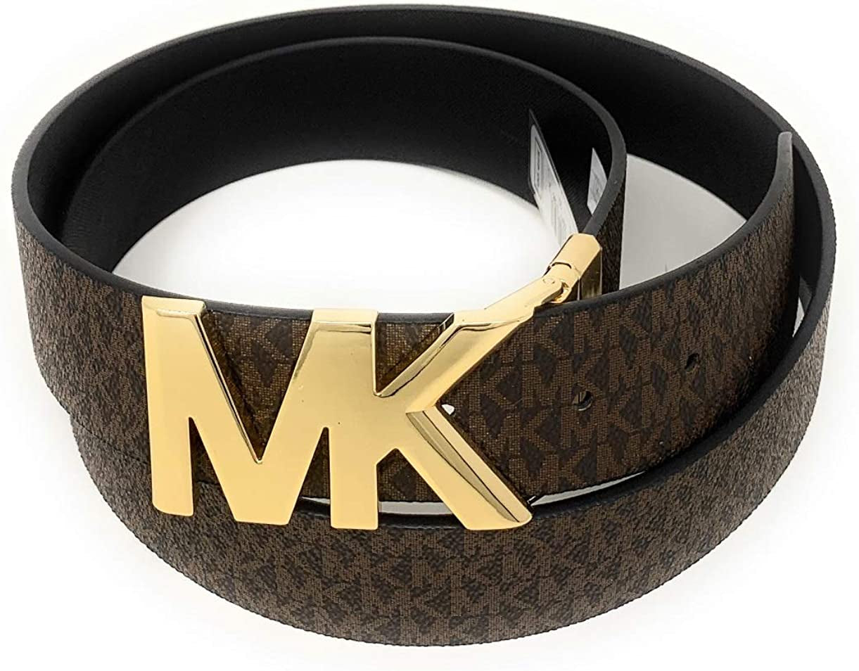 Michael Kors Womens Mk Logo Reversible Belt Brown/Black (L) Apparel & Accessories > Clothing Accessories > Belts Michael Kors