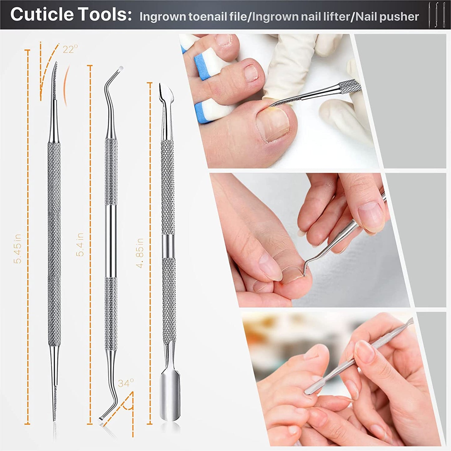 Ingrown Toenail Tool Kit 9 Pcs, Toe Nail Clippers for Adult and Seniors, Large Toenail Clipper for Ingrown Toenail Treatment/Thick Nails Health & Beauty > Personal Care > Cosmetics > Cosmetic Tools > Nail Tools konovo