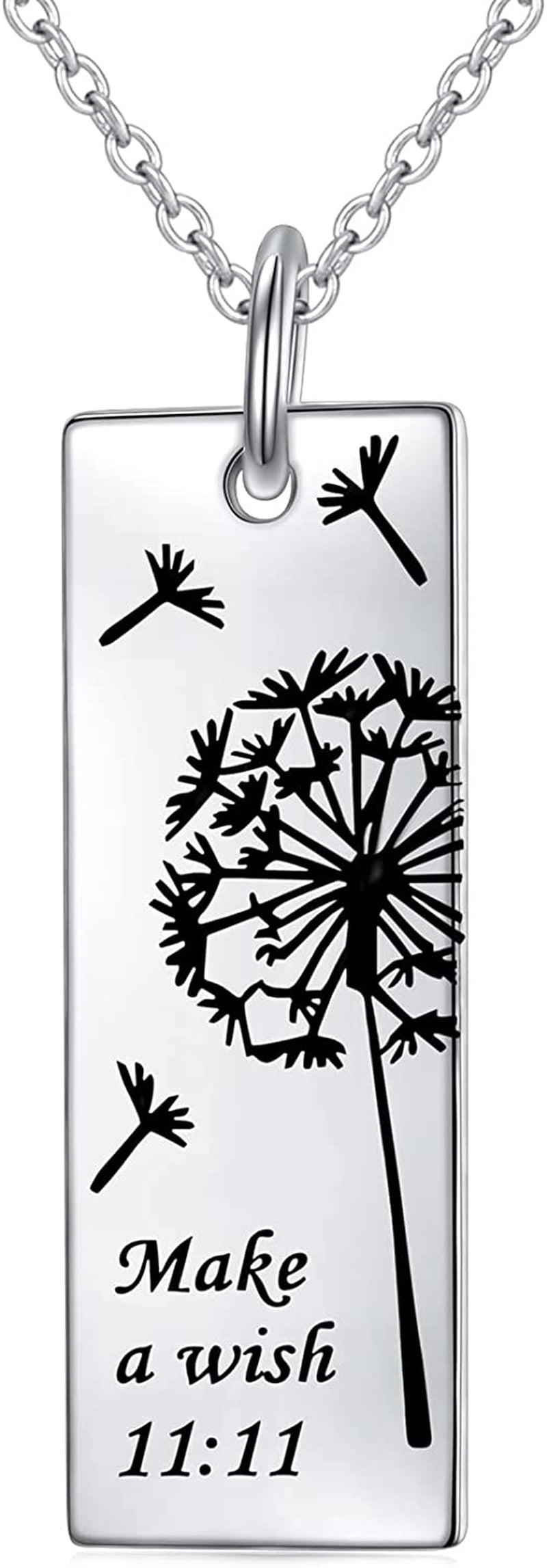 Dandelion Earrings Drop Earrings/Adjustable Ring 925 Sterling Silver Dangle Earrings for Women Apparel & Accessories > Jewelry > Anklets Yearace Tag necklace