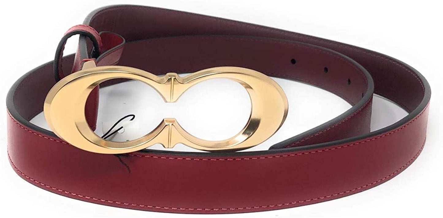 Coach Women'S Signature Buckle Belt, 25Mm Apparel & Accessories > Clothing Accessories > Belts COACH Red Small